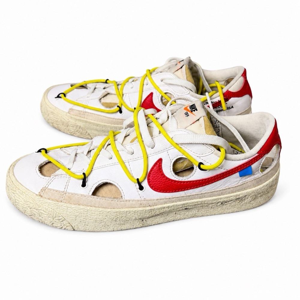Nike Blazer Low Off-White University Red DH7863-100 Men's Size 8.5 Sneakers